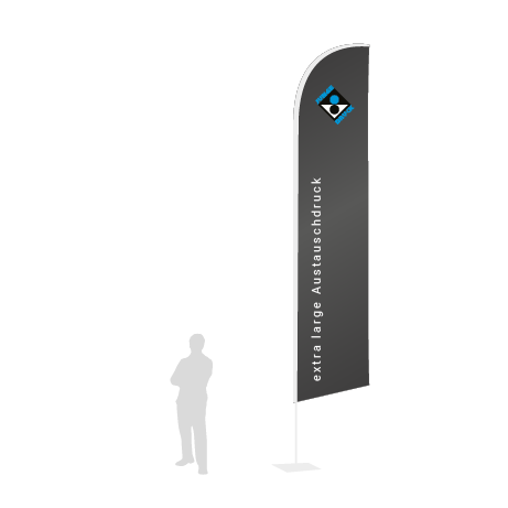Beachflag Wind Austauschdruck | Extra Large (490 cm) | einseitig bedruckt