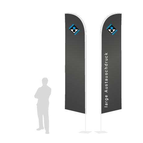 Beachflag Wind Austauschdruck | Large (400 cm) | beidseitig bedruckt