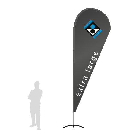 Beachflag Drop | Extra Large (460 cm) | einseitig bedruckt