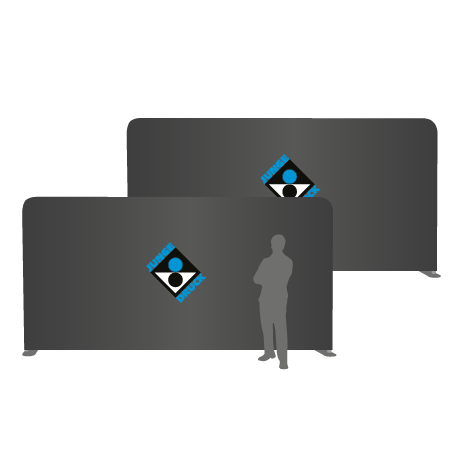 Textilwand ALU | 600er gerade | beidseitig bedruckt