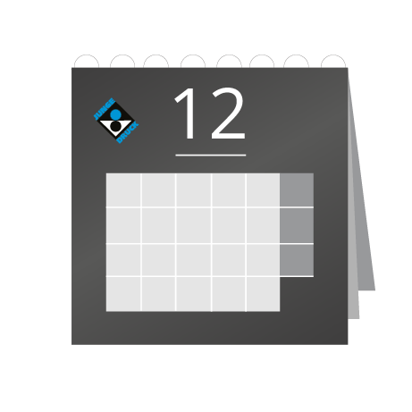 12 Blatt Wandkalender mit Deckblatt