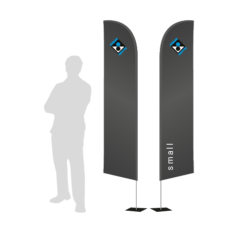 Beachflag Wind | Small (260 cm) | beidseitig bedruckt