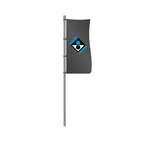 Hissflaggen ohne Ausleger | B 100 cm x H 200 cm | einseitig bedruckt