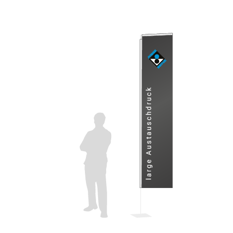 Beachflag Rechteck Austauschdruck | Large (400 cm) | einseitig bedruckt