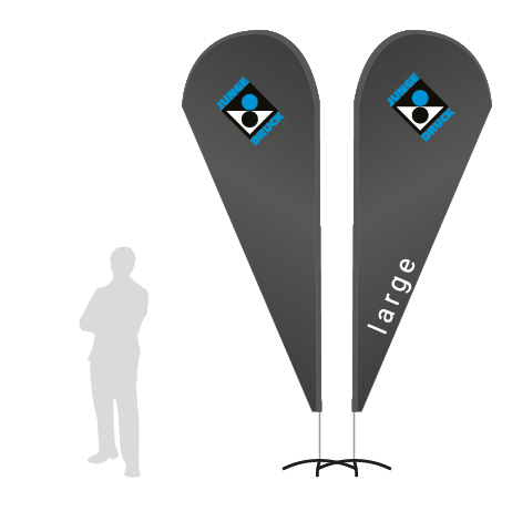 Beachflag Drop | Large (350 cm) | beidseitig bedruckt