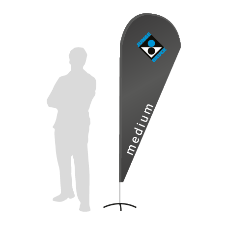 Beachflag Drop | Medium (280 cm) | einseitig bedruckt