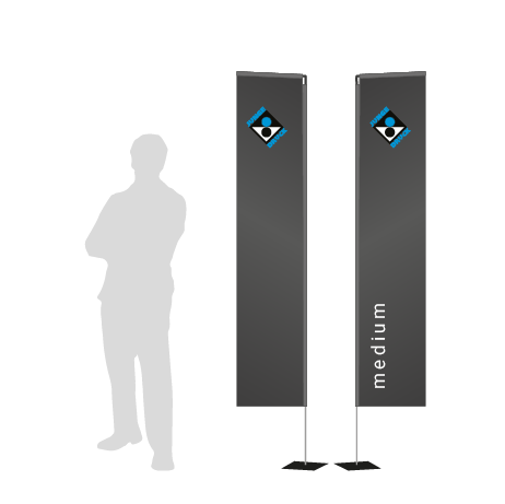 Beachflag Rechteck | Medium (300 cm) | beidseitig bedruckt