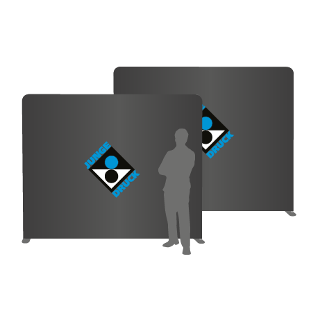 Textilwand ALU | 240er gerade | beidseitig bedruckt