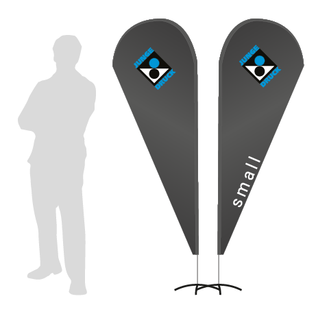 Beachflag Drop | Small (210 cm) | beidseitig bedruckt