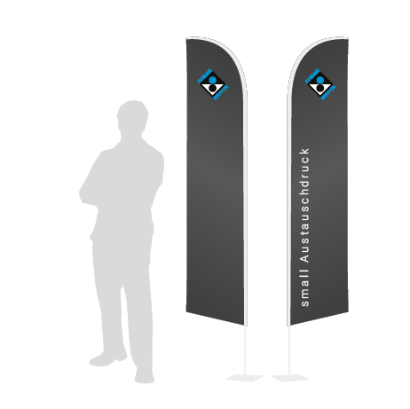 Beachflag Wind Austauschdruck | Small (260 cm) | beidseitig bedruckt