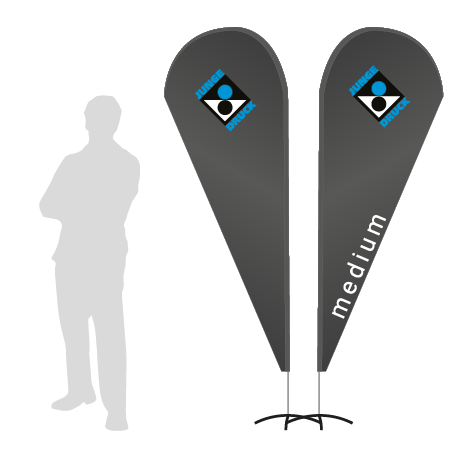 Beachflag Drop | Medium (280 cm) | beidseitig bedruckt