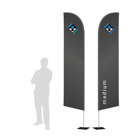 Beachflag Wind | Medium (320 cm) | beidseitig bedruckt