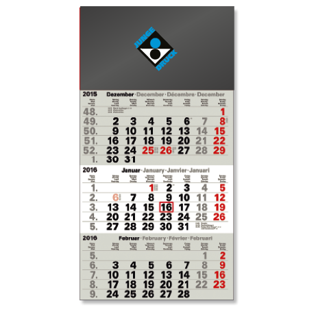 3-Monatskalender für das Folgejahr