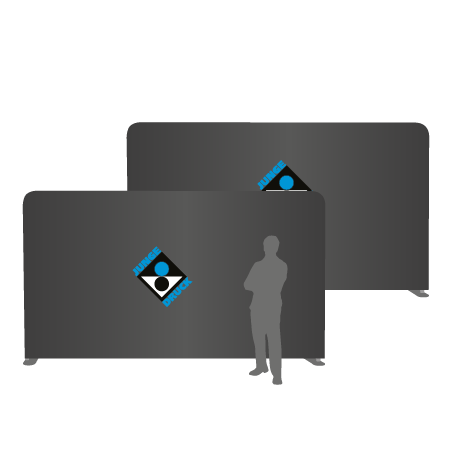Textilwand ALU | 500er gerade | beidseitig bedruckt