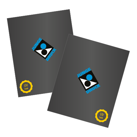 Flyer mit vollflächigem UV-Lack beidseitig