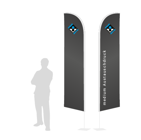 Beachflag Wind Austauschdruck | Medium (320 cm) | beidseitig bedruckt